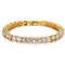 Pulseira de Hip Hop com Zircônias, Uma Fila, Strass, Corrente Bling, Pulseiras de Tênis, Braceletes de Zircônia, Corrente Elo, Joias Douradas