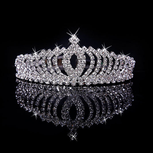Corona de Rhinestones para Dama de Flores - Tiara Infantil de Boda