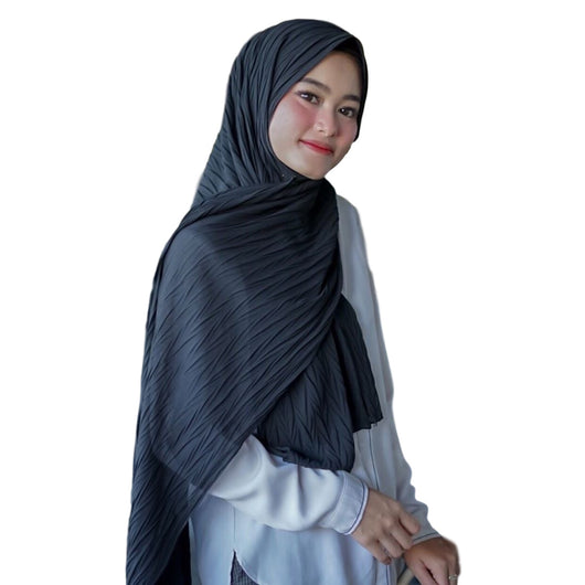 Hijab Chiffón Plisado con Efecto Perla - Capa Versátil - Image 3