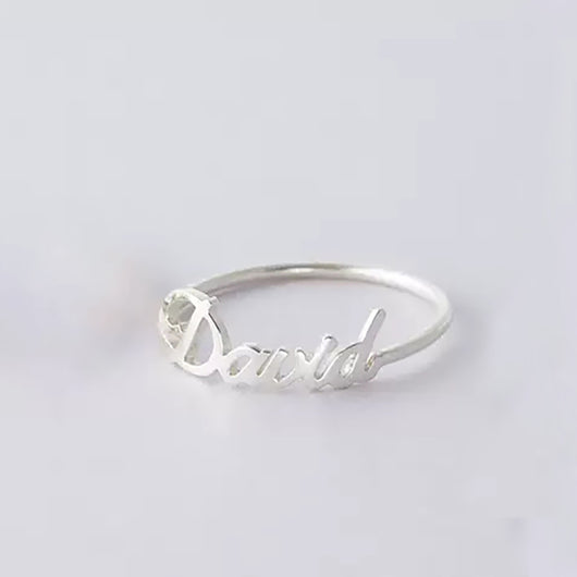 Anillo Personalizado de Acero Inoxidable con Letras del Alfabeto Inglés - Image 14