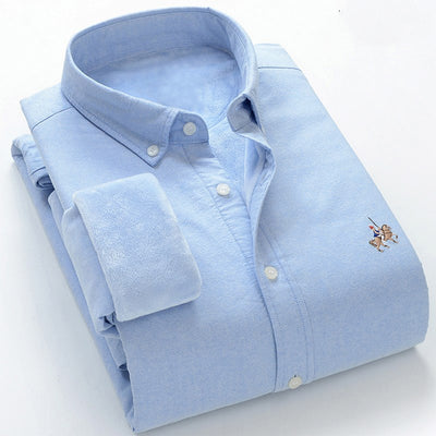 Camisa Térmica Hombre Oxford Gruesa con Forro de Lana - Image 21