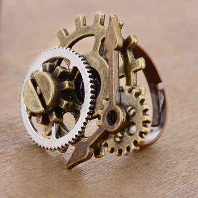 Anillo Vintage con Engranajes