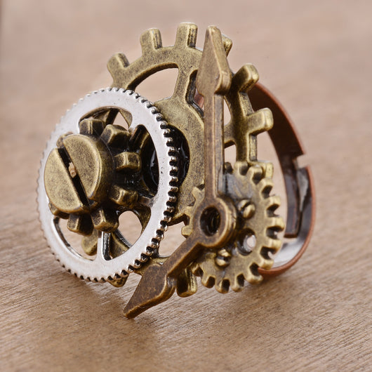 Anillo Vintage con Engranajes
