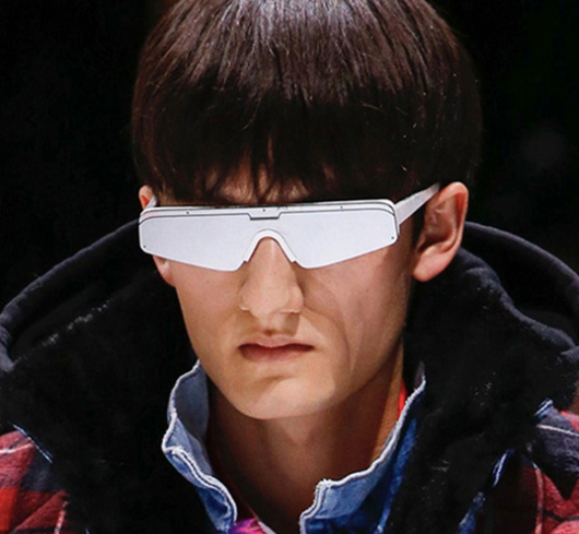 Brown mirror Siamese sport sunglasses with a flat top frame and gradient lenses, shown on a white background. - Image 3