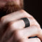 Anillo de Malla Acero Inoxidable Dorado y Negro
