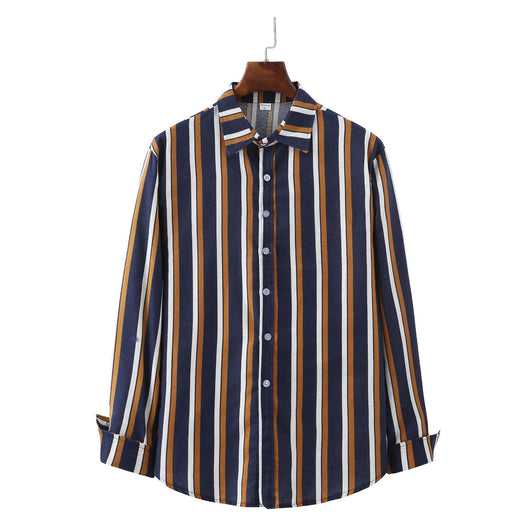 Camisa de Manga Larga a Rayas para Hombre - Image 4