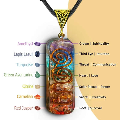 Colgante de Cristal Curativo Reiki con Piedra Natural para 7 Chakras - Image 66