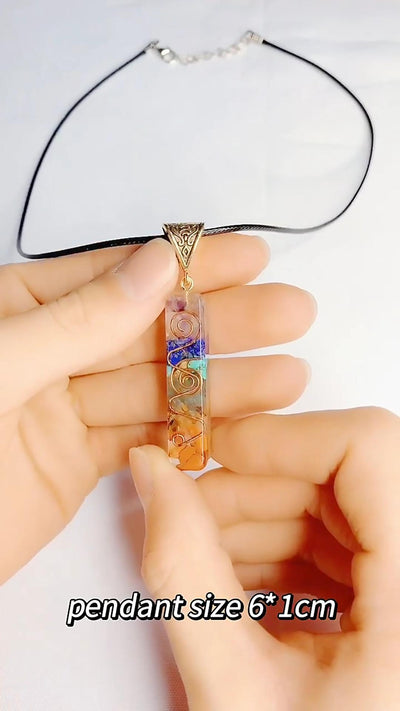 Colgante de Cristal Curativo Reiki con Piedra Natural para 7 Chakras - Image 86
