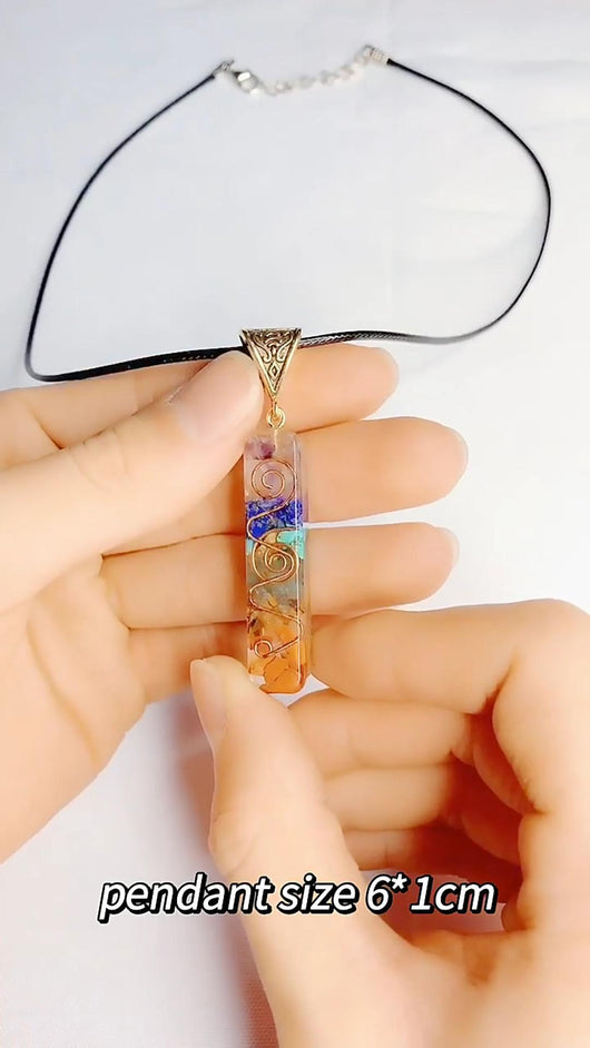 Colgante de Cristal Curativo Reiki con Piedra Natural para 7 Chakras - Image 86