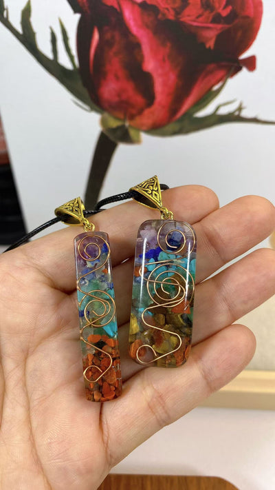 Colgante de Cristal Curativo Reiki con Piedra Natural para 7 Chakras - Image 100