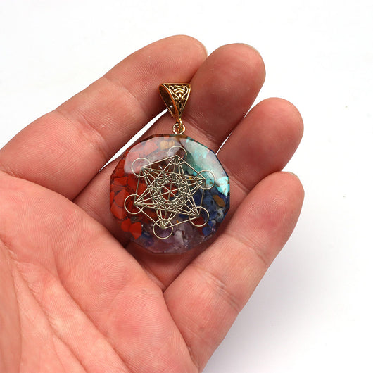 Colgante de Cristal Curativo Reiki con Piedra Natural para 7 Chakras - Image 106