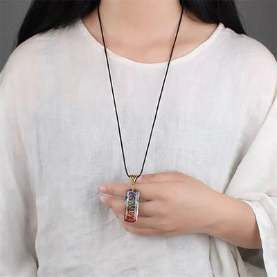 Colgante de Cristal Curativo Reiki con Piedra Natural para 7 Chakras - Image 3