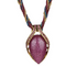 Vintage Bohemian Opal Crystal Necklace Violet
