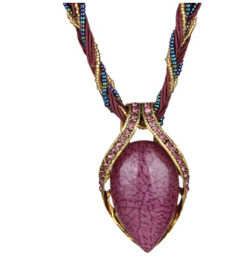 Collar de Ópalo Bohemio Vintage con Cristales - Image 6
