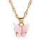 MINI COLORFUL BUTTERFLY" NECKLACEMINI COLORFUL BUTTERFLY" NECKLACE Rosado