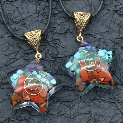 Colgante de Cristal Curativo Reiki con Piedra Natural para 7 Chakras - Image 36