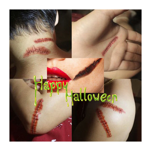 Pegatina de Tatuaje de Herida de Halloween - Image 2