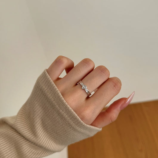Anillo Retro de Mujer en Metal con Forma de Pera y Acabado Cepillado - Image 8