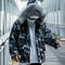 Abrigo de Montaña Camuflaje Azul Holgado Estilo Hip-Hop