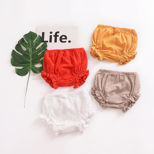 Shorts Infantiles de Algodón y Lino con Encaje - Image 11