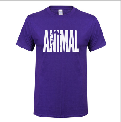 Camiseta de Algodón Puro para Hombre - Estampado Animal Alphabet, Diseño Casual de Verano - Image 14