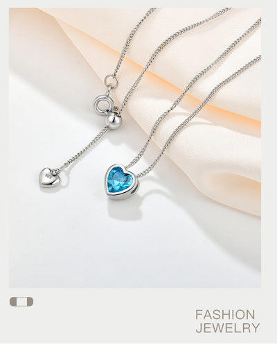 Collar Corazón Océano Plata 925 con Circones - Diseño Delicado para el Escote - Image 12