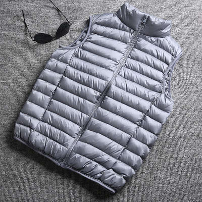 Chaleco sin mangas de plumón de pato blanco ultraligero para invierno - Image 3