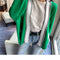 Cardigan Tejido Cuello V Estilo Retro Bosque