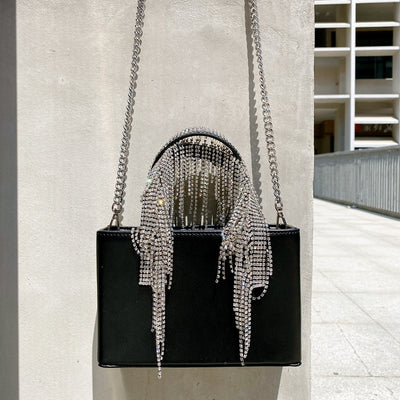 Bolso de Hombro con Cristales y Borlas para Mujer - Image 4