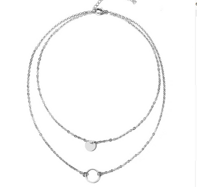 Collar Choker Multicapa de Verano con Lentejuelas y Dije Dorado - Image 7