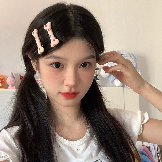 Pinza para Cabello Tipo Pico de Pato con Estampado de Hueso 'XINGX'