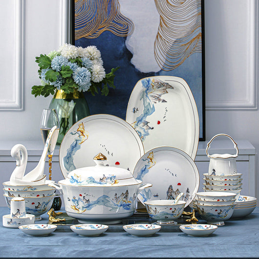 Juego de Vajilla de Porcelana Nórdica Premium para el Hogar - Image 19