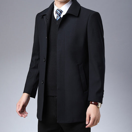 Cardigan Tipo Saco para Hombre Maduro - Camisa Larga Moderna - Image 5