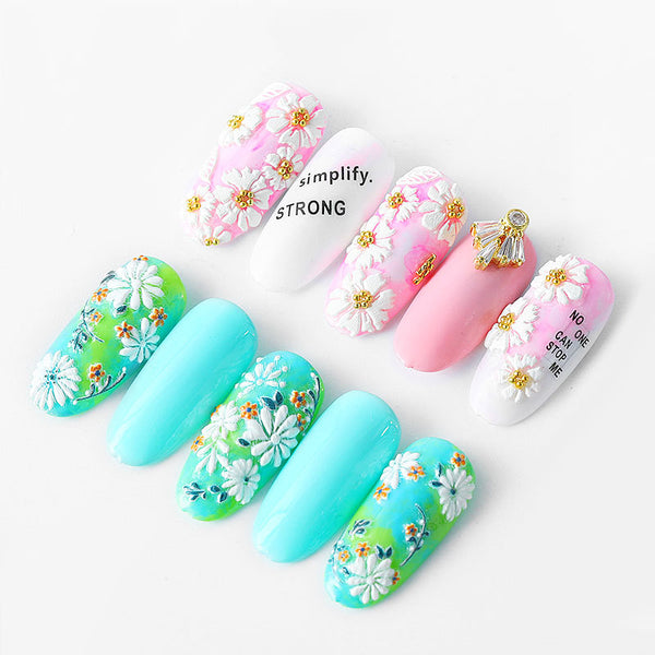 Calcomanías de Uñas con Relieve Serie Flores
