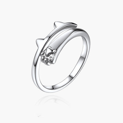 Anillo de Gato U7 en Plata de Ley 925 para Mujer