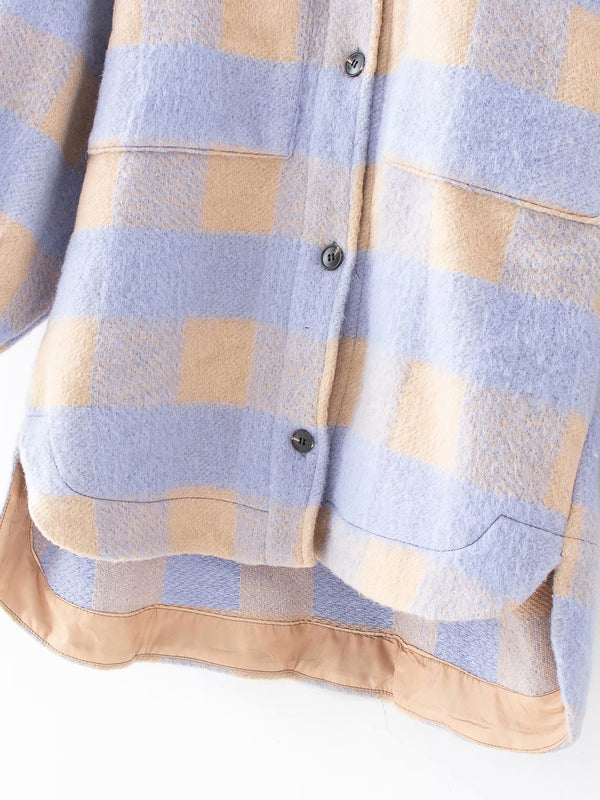 Blazer Cuadros Primavera Solapa Simple