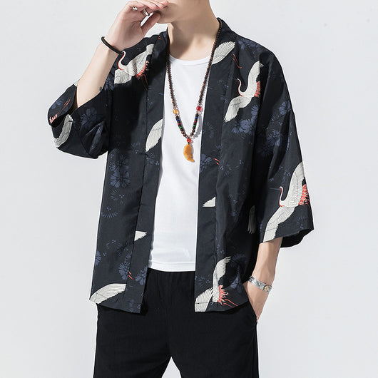 Cardigan Kimono Japonés con Mangas Cortas - Image 7