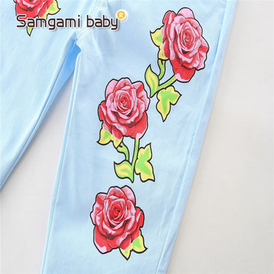 Conjunto Infantil Elegante: Blusa Roja Hombro Descubierto + Pantalón Rosa - Image 4