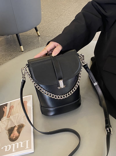 Bolso de Cuero Genuino con Cadena - Bandolera de Piel Auténtica - Image 6