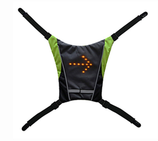 Mochila Chaleco Reflectante Recargable con Luz LED y Control Remoto para Ciclismo - Image 9