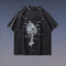 Camiseta Suelta Estampado Huesos para Hombre