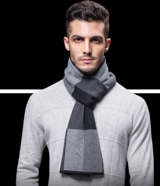 Bufanda de Lana Cuadros para Hombre - Invierno Cálido y Elegante - Image 4