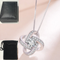 Sterling Plateado Four-Leaf Clover Necklace WG 1pc