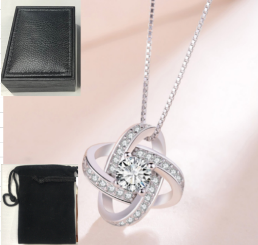 Collar de Trébol de Cuatro Hojas en Plata de Ley
