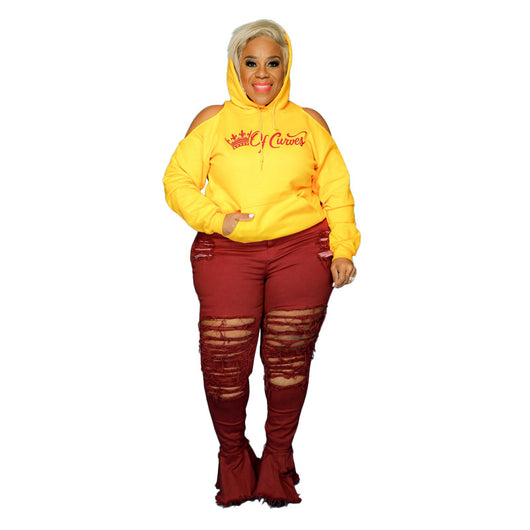 Pantalones Vaqueros Rotos Talla Grande Estilo Urbano para Mujer - Image 8