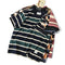 Camiseta Manga Corta a Rayas para Hombre - Algodón Premium