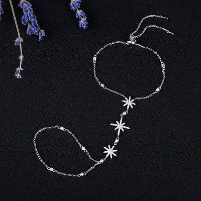 Anillo Estrella M con Cadena Delicada - Image 4