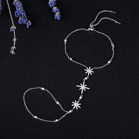 Anillo Estrella M con Cadena Delicada - Image 4