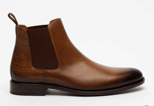 Bota Casual de Cuero con Costura Aparente - Diseño Monocolor - Image 12