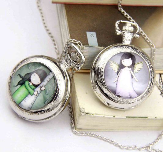Reloj de Bolsillo Ángel para Mujer - Diseño Clásico y Elegante - Image 2
